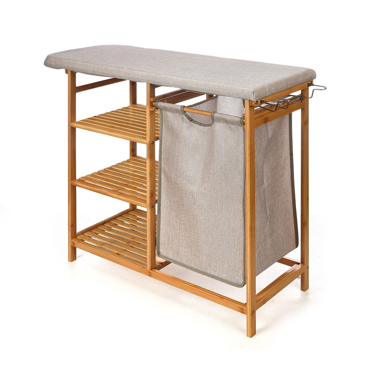 Tábua de engomar com móvel e gavetas bege