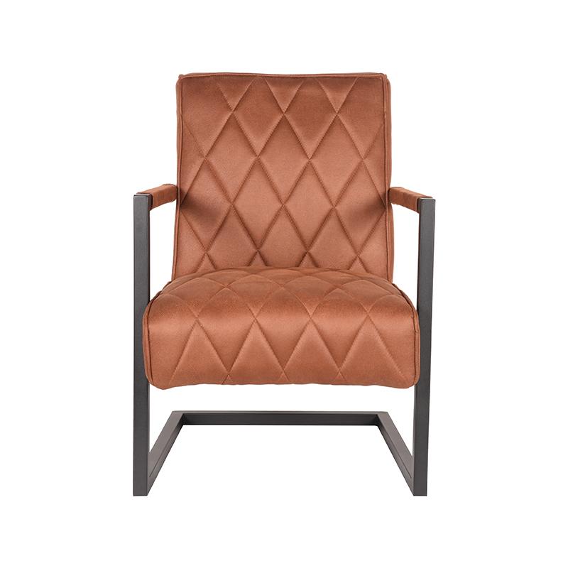 LABEL51 Fauteuil Denmark - Cognac Microfiber - Zithoogte 41cm