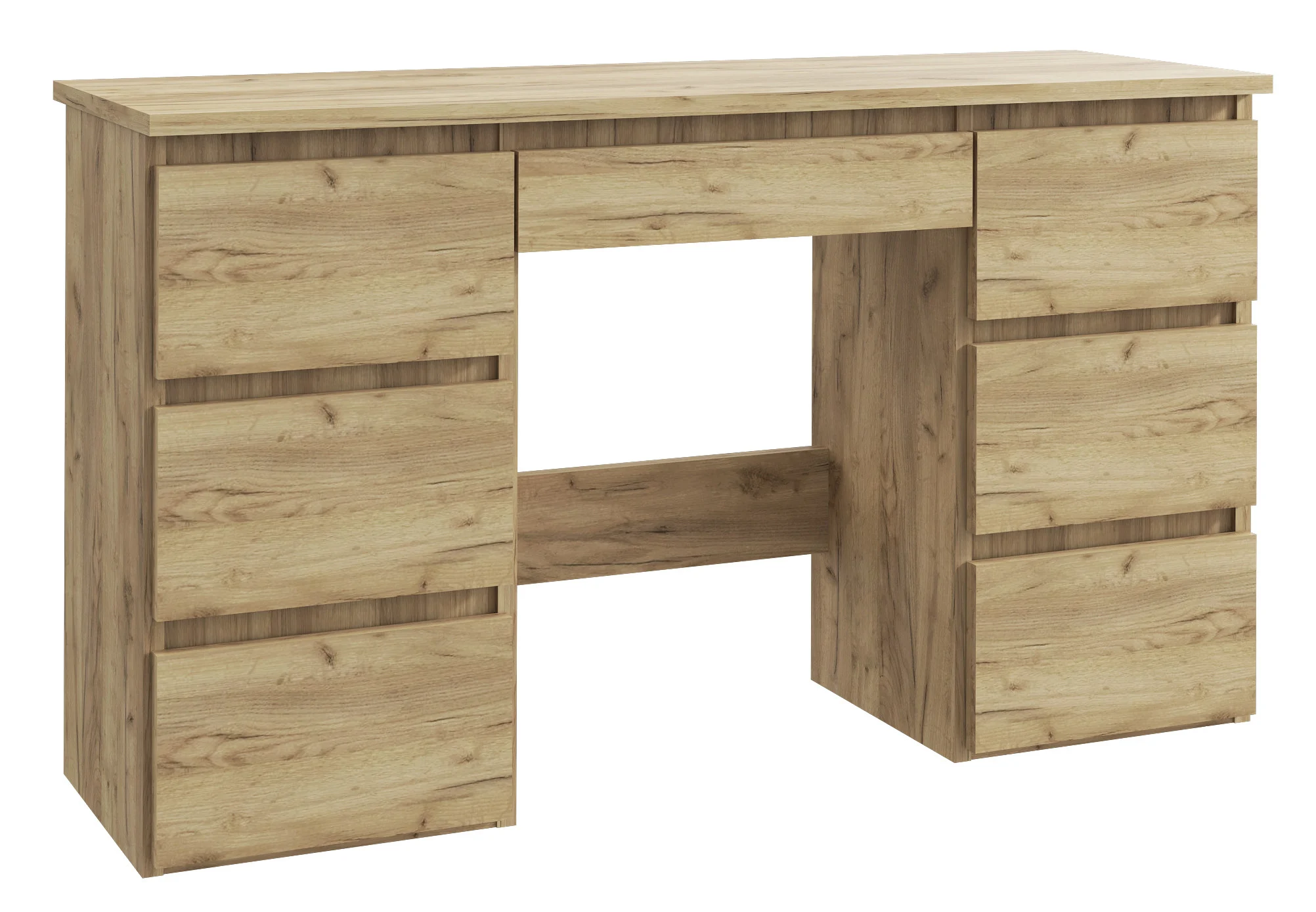 Biurko Beta 4 dąb craft – młodzieżowe z szufladami i nowoczesnym designem
