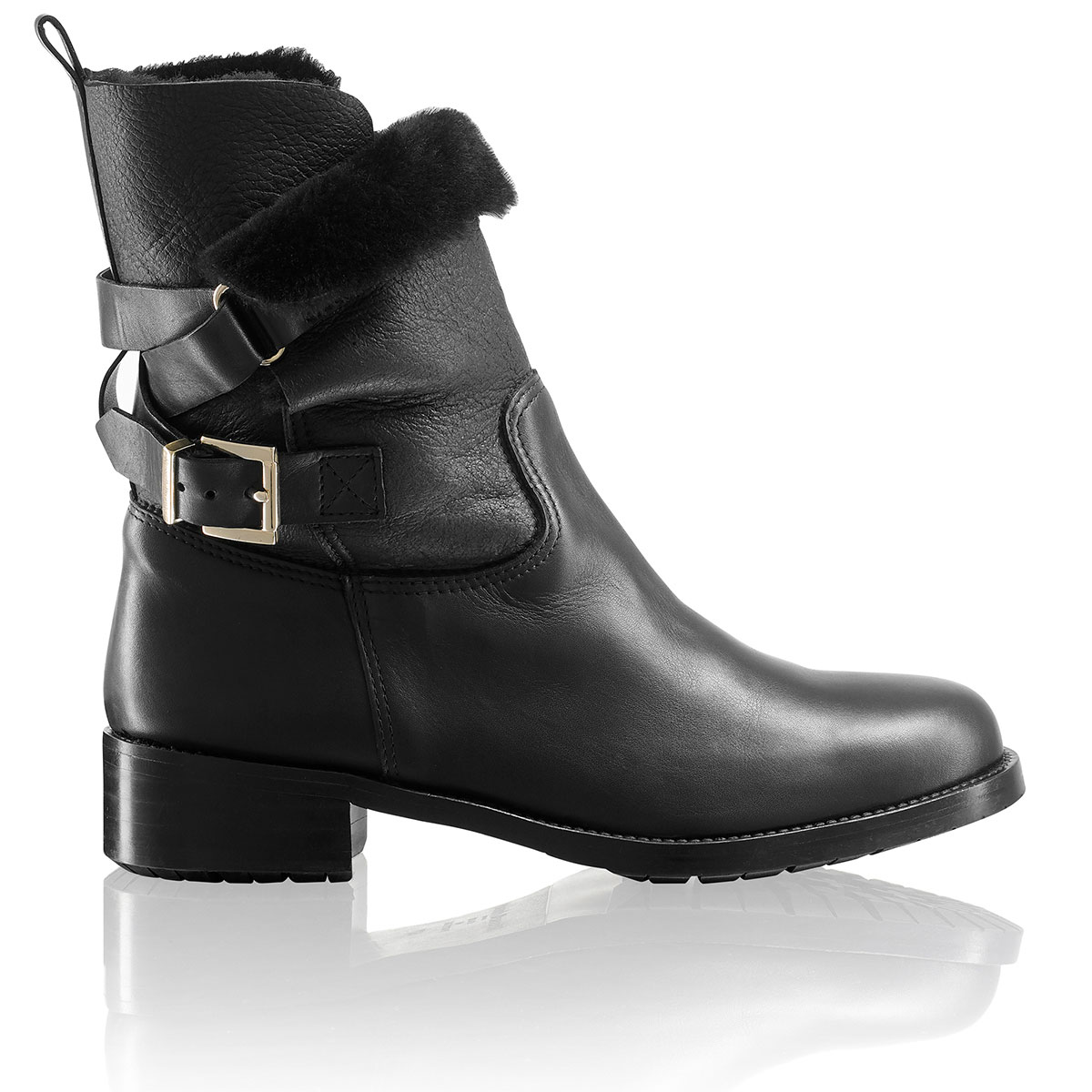 Russell & Bromley WINGMAN Shearling Biker Boot