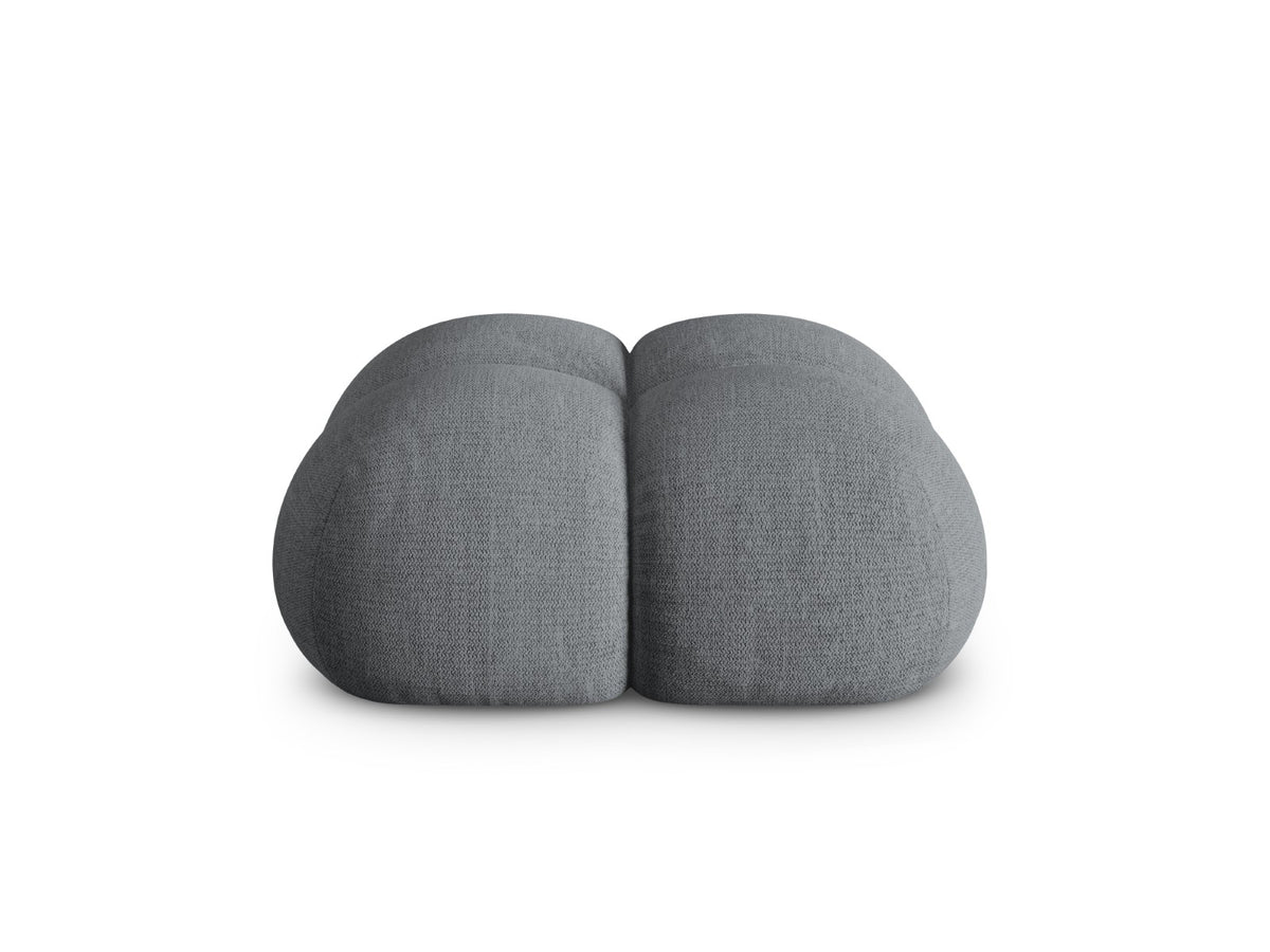 Cosmopolitan Design Poef Loretto structurele stof grijs - 90x90x40cm