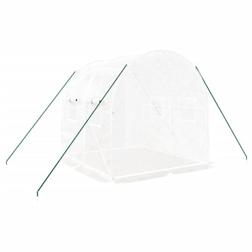 NNEVL Greenhouse with Steel Frame White 4 m&sup2; 2x2x2 m