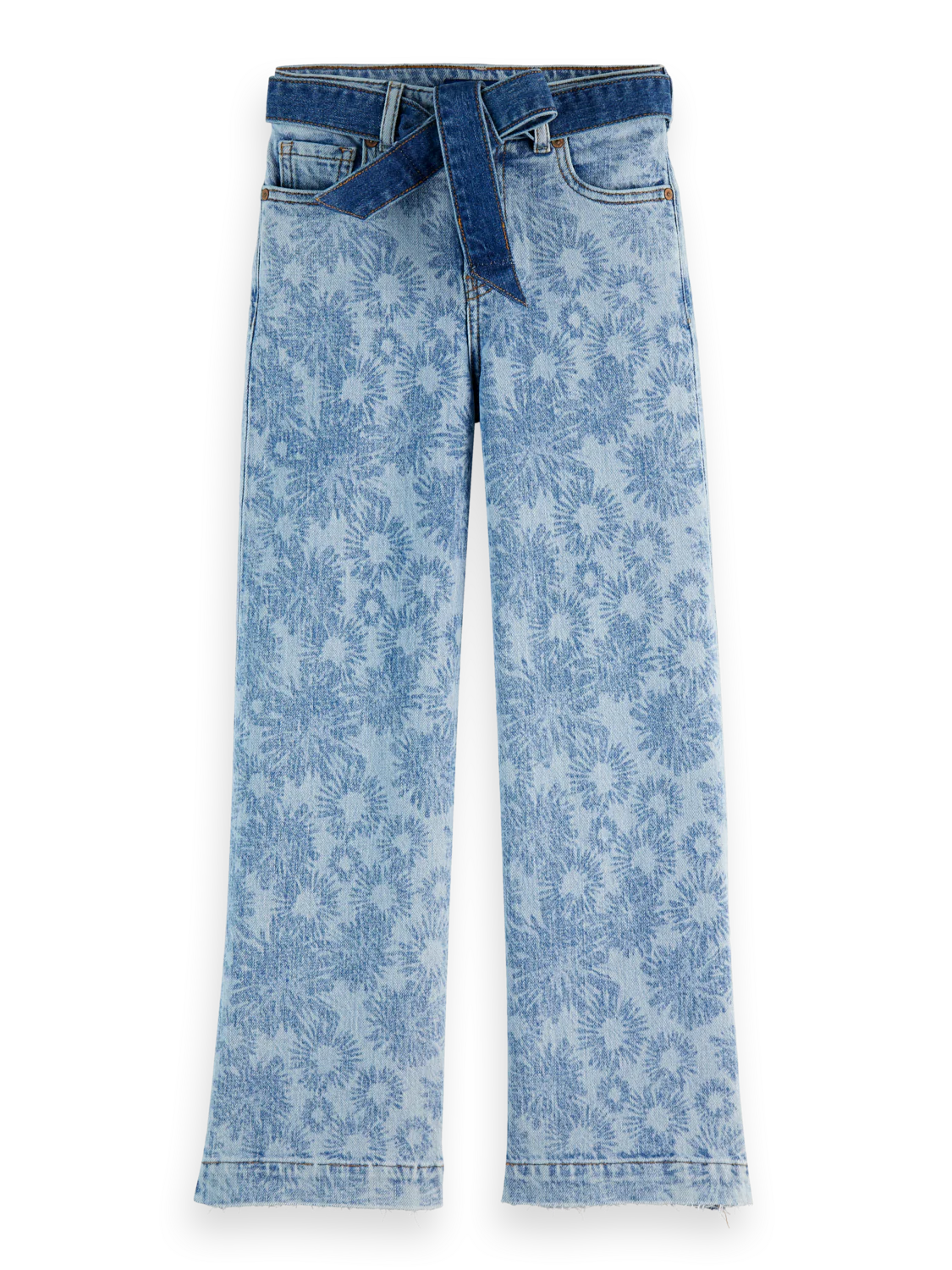 The Wave Wide Leg Jeans | Abstract Floral