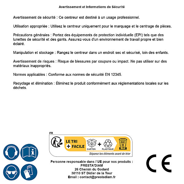 Centreur 200 mm - Précision et Facilité d'Utilisation - Silverline