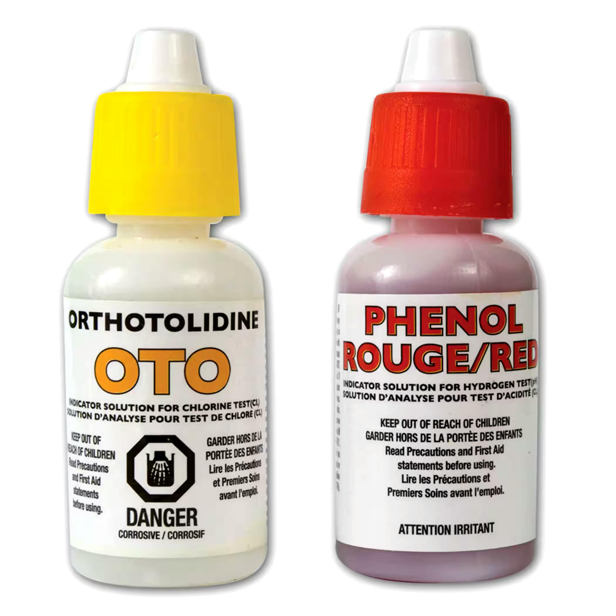 Aquarius Test Kit OTO & Phenol Refill Bottles, 20-mL