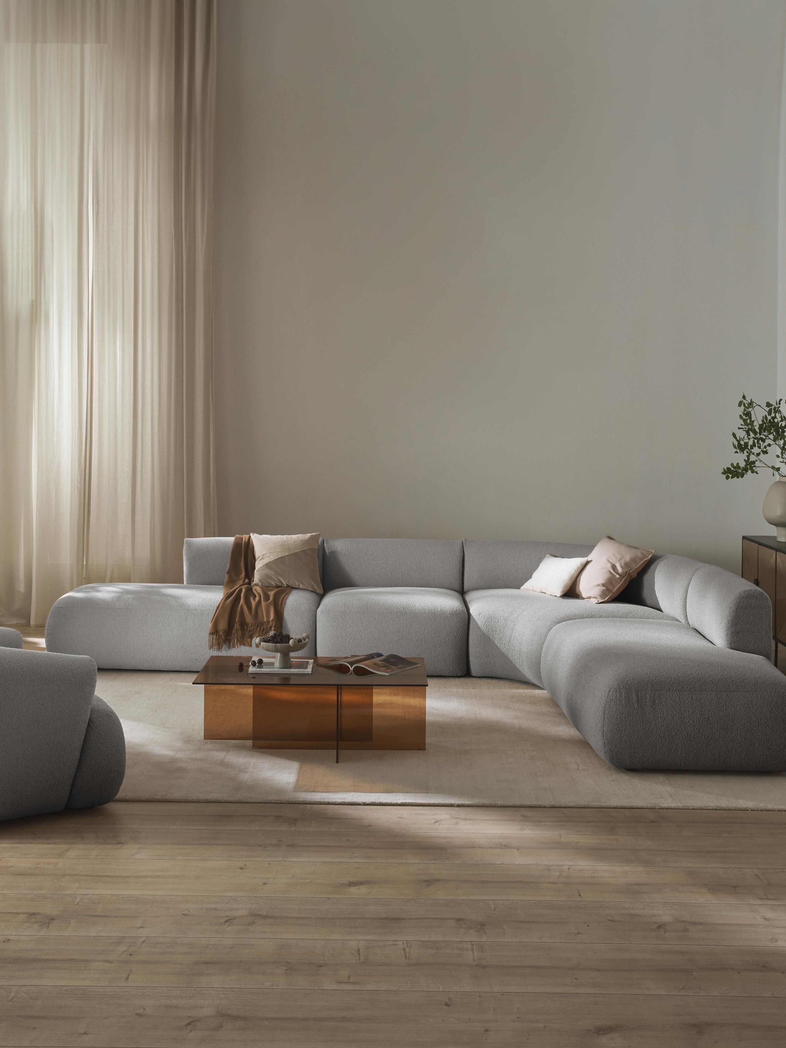 Modulares Bouclé-Ecksofa Sofia (4-Sitzer)