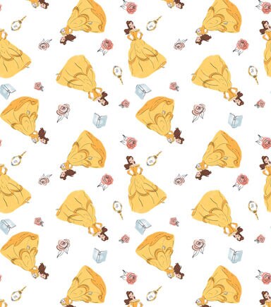 Disney Princess Belle Floral Cotton Fabric