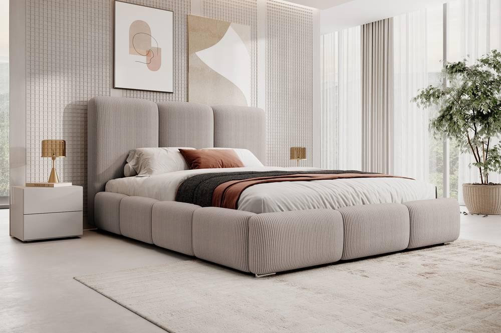 Bedframe Briar met opbergruimte ribstof 140x200