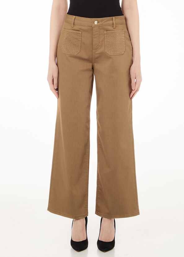 Pantaloni flare cropped