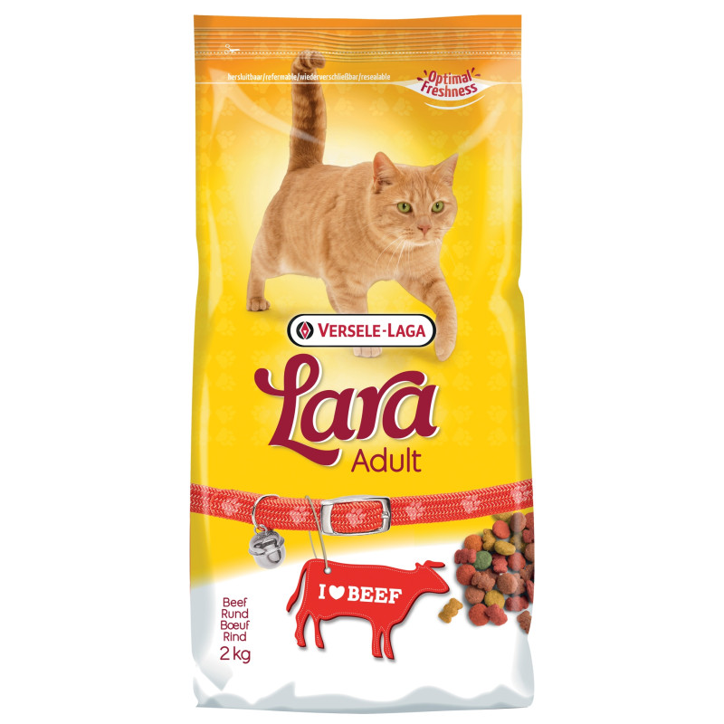 Sac de croquettes pour chat adulte au bœuf 2 kg