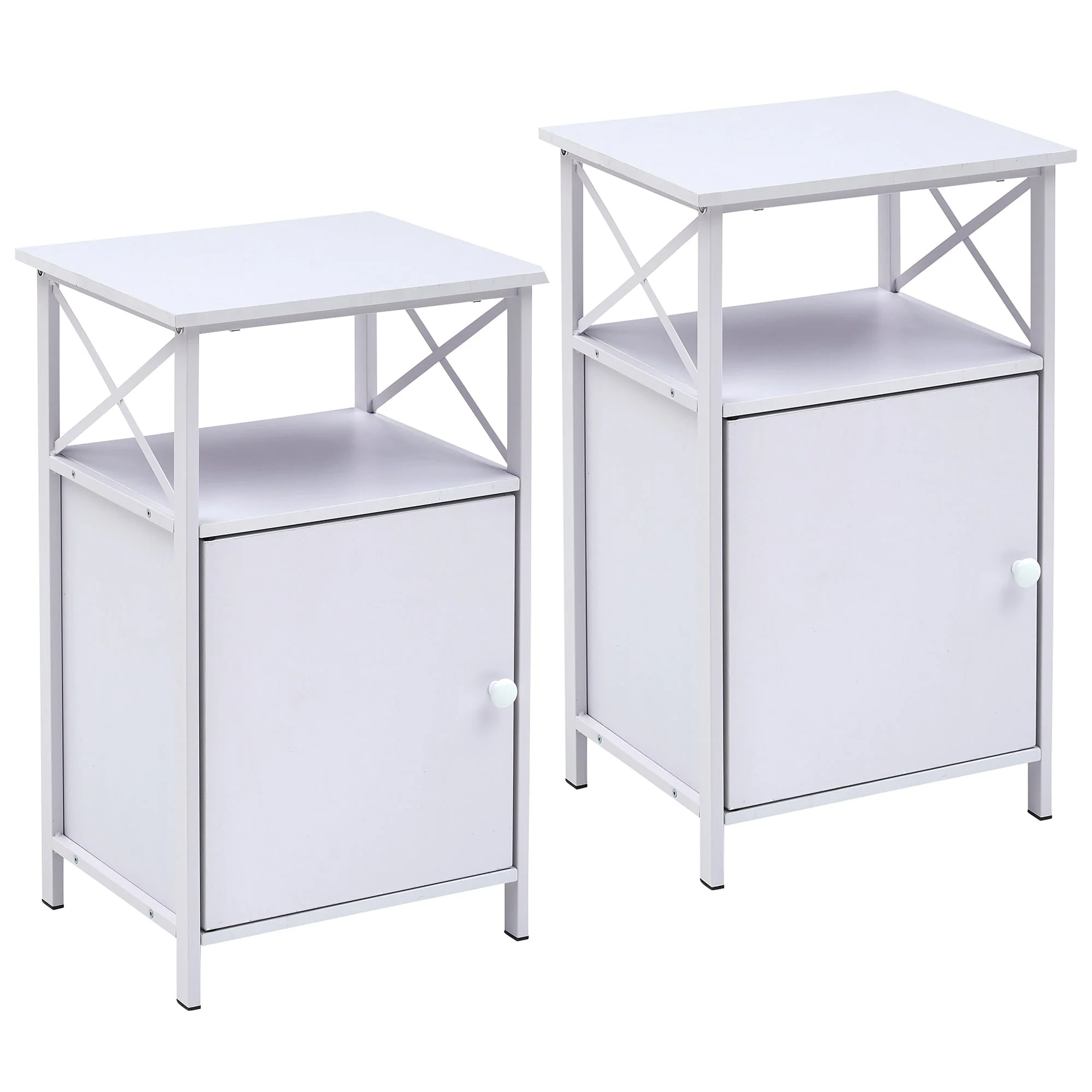VECELO Modern Nightstands with Storage Cabinet, Nightstands Set of 2
