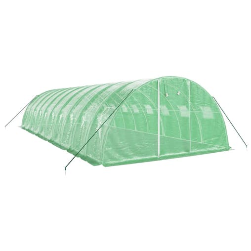 NNEVL Greenhouse with Steel Frame Green 40 m&sup2; 10x4x2 m