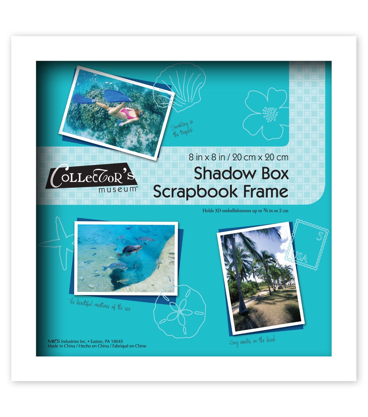 Collector's Museum 8 x 8 Shadow Bo x Scrapbook Frame