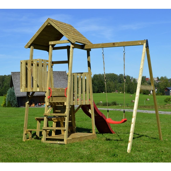 Kletterspielturm »Gorilla«, BxHxT: 270 x 270 x 290 cm, natur