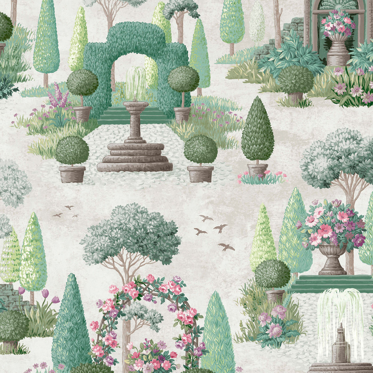 Laura Ashley Vliesbehang Naunton Folly Fern 10mx52cm