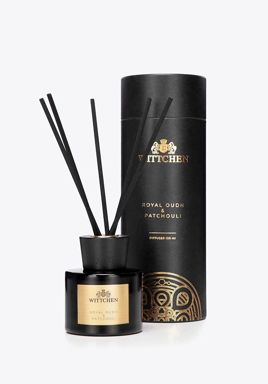 Szklany dyfuzor z patyczkami mały Royal Oudh & Patchouli