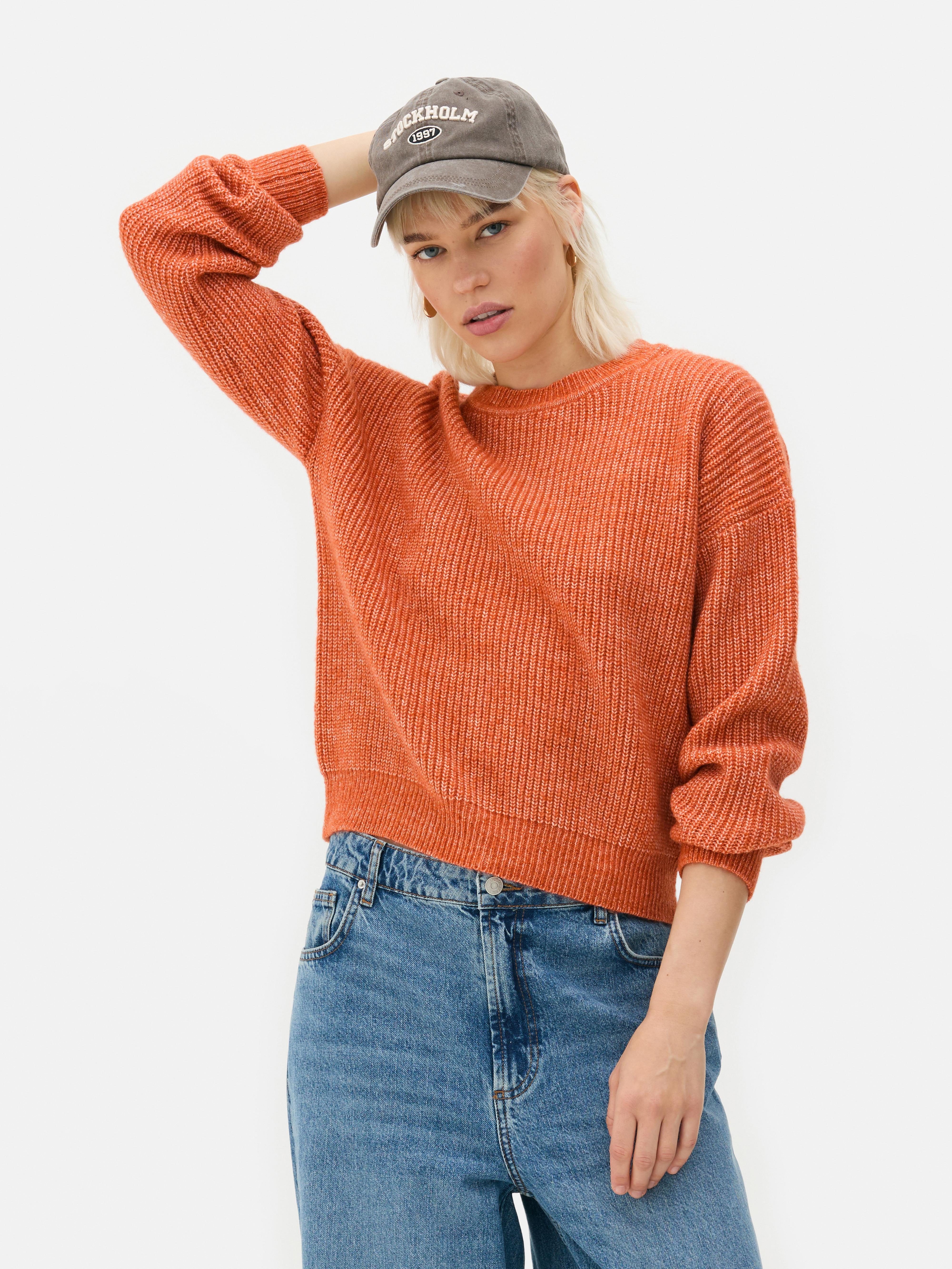 Ribbed Crew Neck Sweater