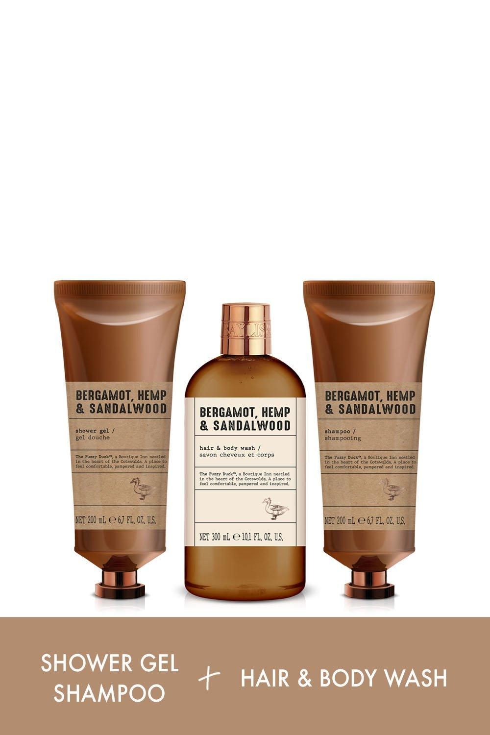 Baylis & Harding The Fuzzy Duck Bergamot, Hemp & Sandalwood Men's Luxury Trio Grooming Gift Set