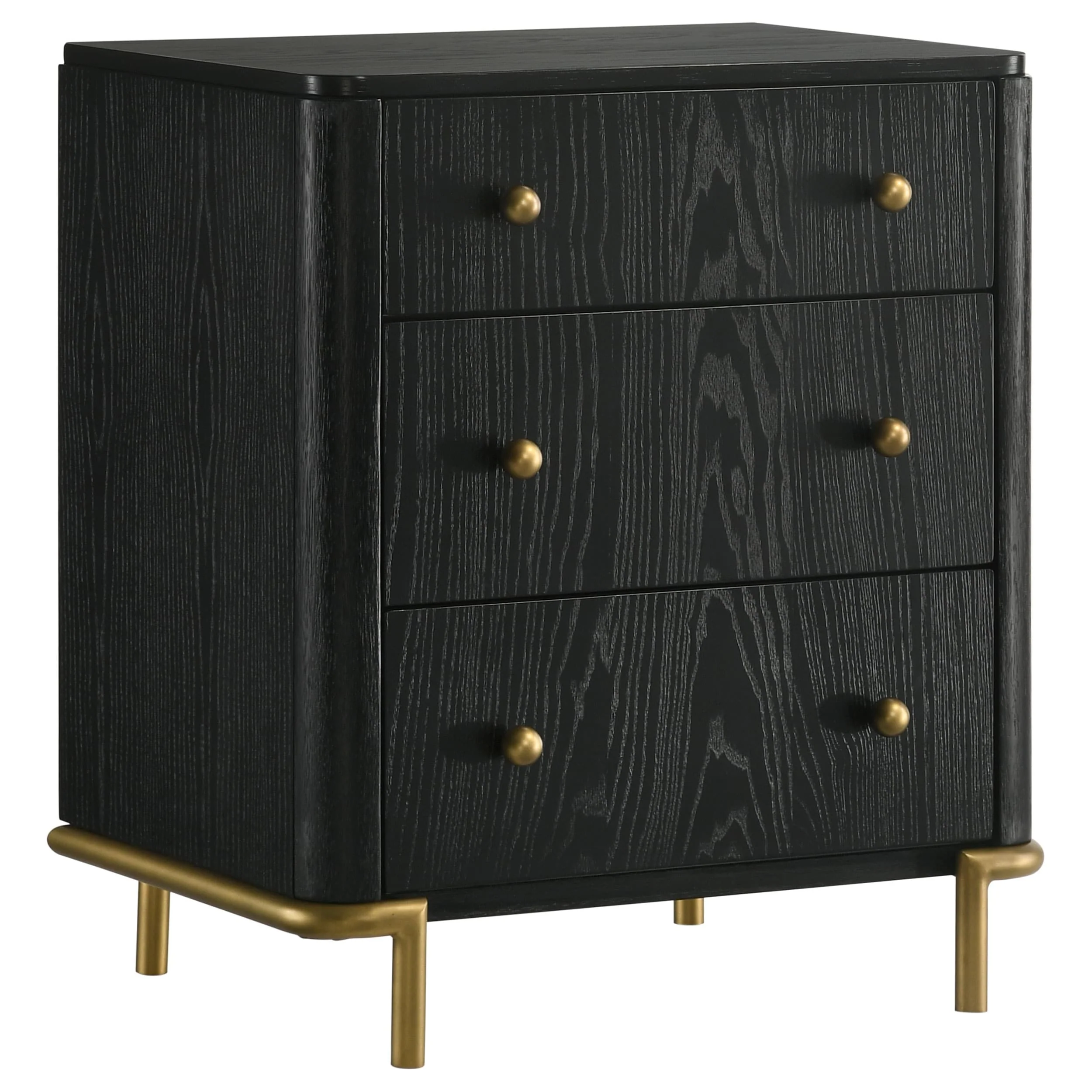 Arini Coastal 3-drawer Wood Bedroom Nightstand