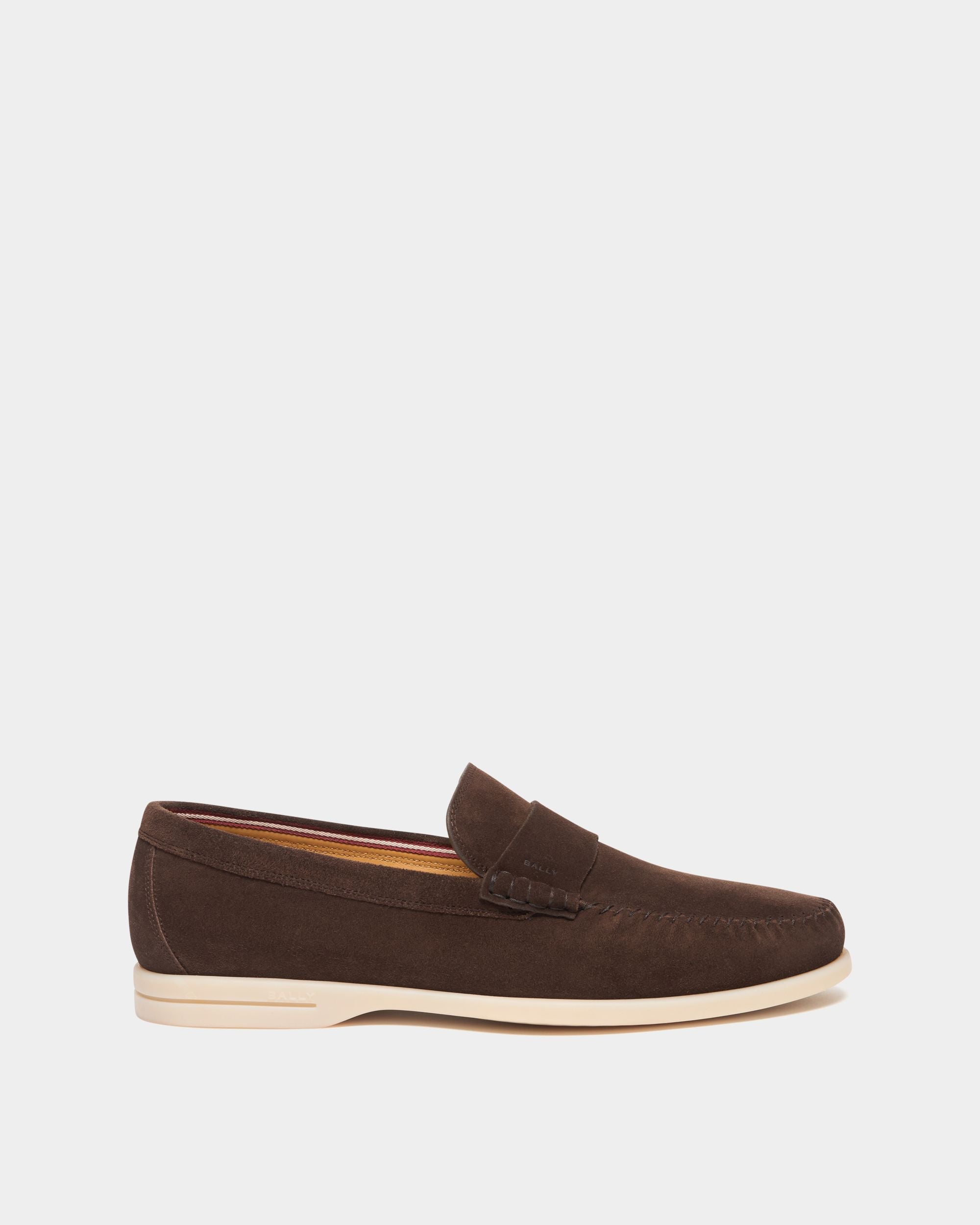 Loafer Switz Moc aus Veloursleder in Ebenholzschwarz