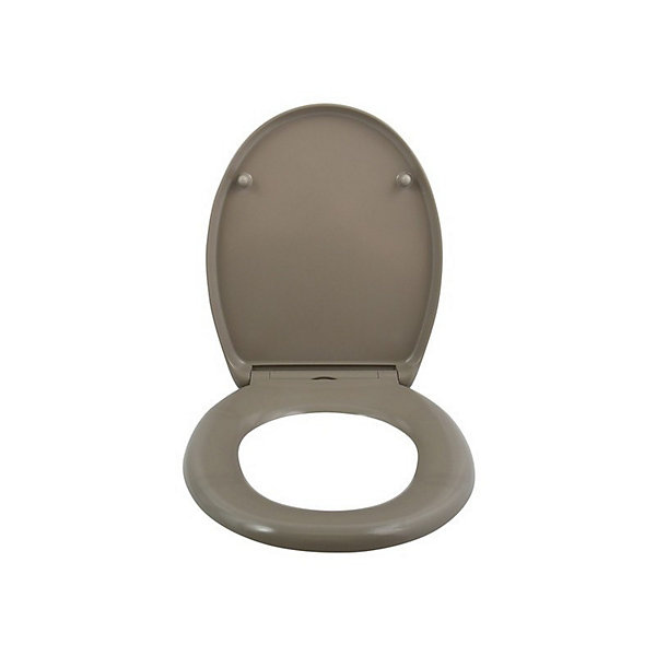 Abattant wc EASY CLIP Thermo Dur TaupeCharnières Inox Spirella