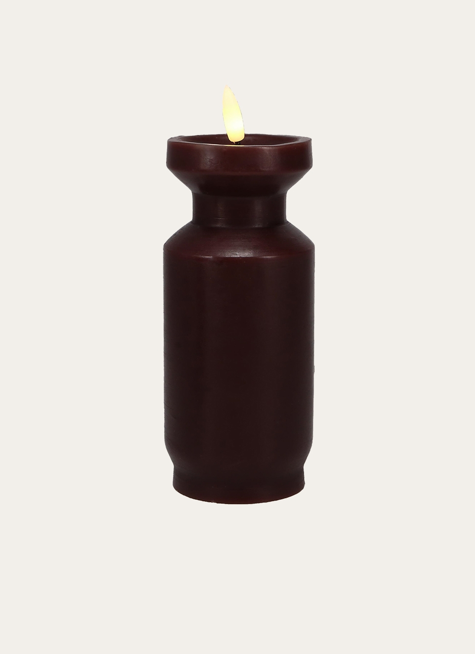 BOUGIE EN CIRE - MÈCHE LED CRAVAT BORDEAUX