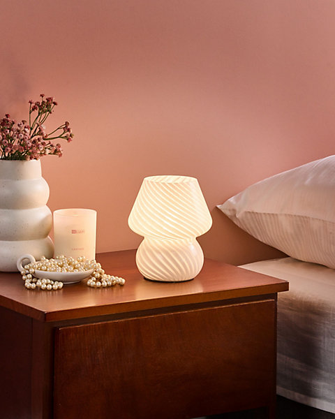 Lampe de tableenverre blanc LOBO