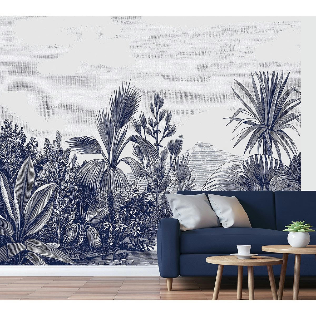 PROVENCE MARINE - Papier peint panoramique en Papier Bleu marine  336x290