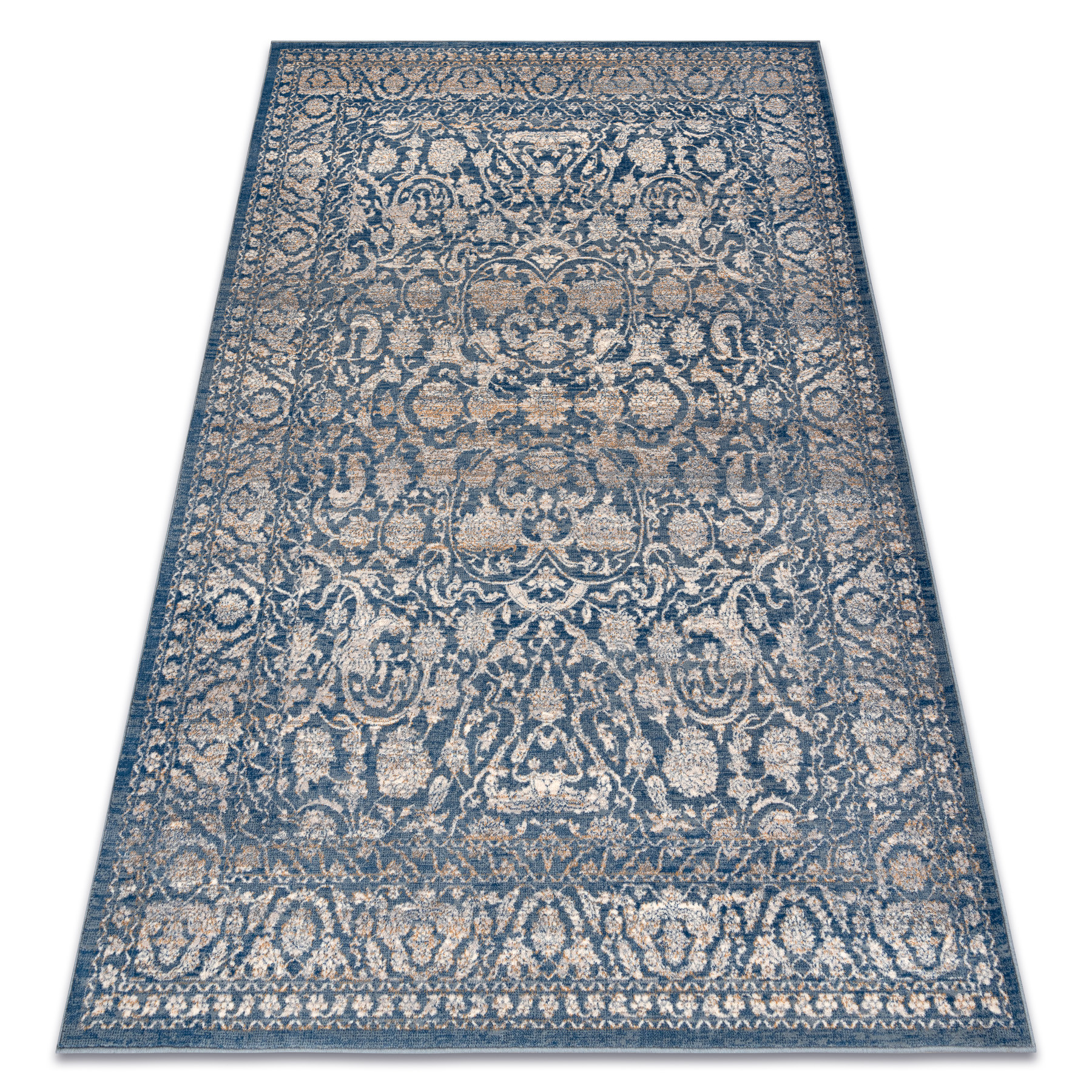 Dywan wełniany NAIN Ornament, ramka, vintage 7557/51644 beż / 80x150 cm