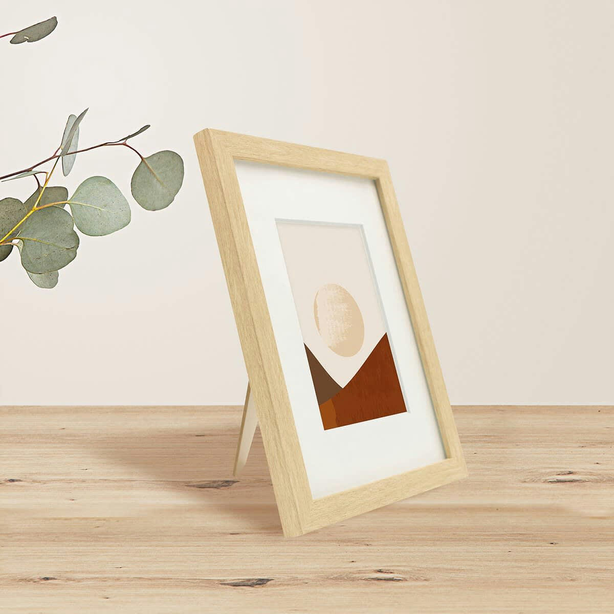 WILD - Cadre photo beige brut 15x20 cm avec passe-partout résine recyclée