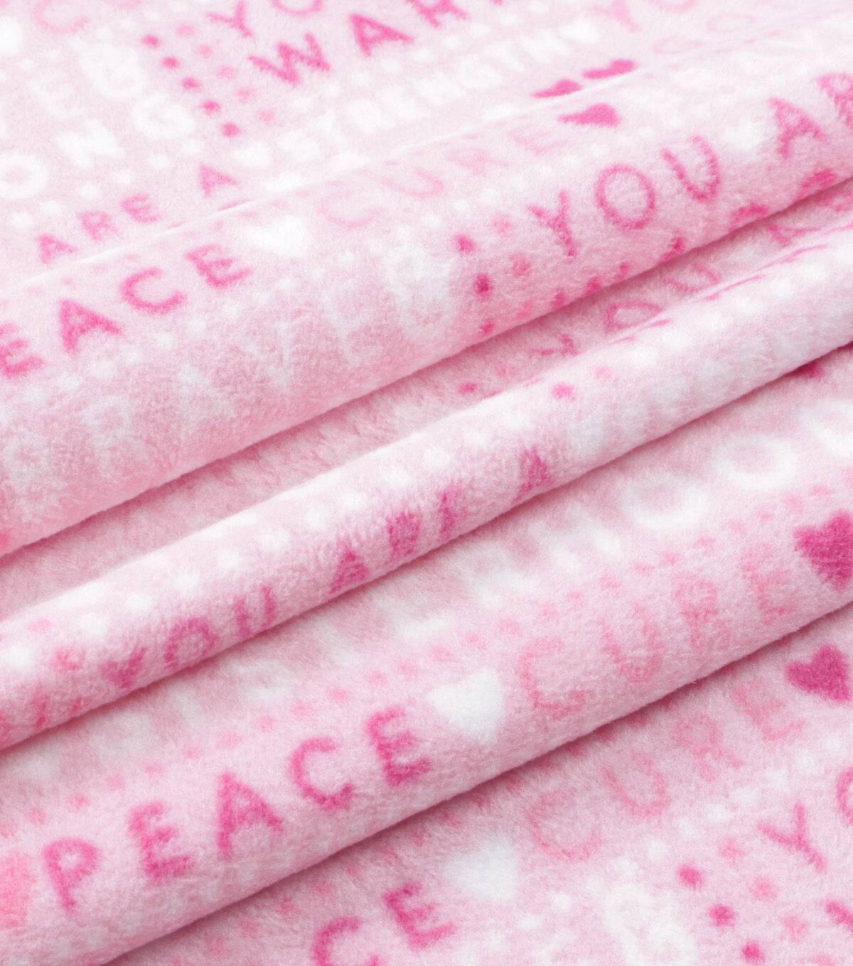 Pink Breast Cancer Awareness You Are A Warrior Anti Pill Fleece Fabric