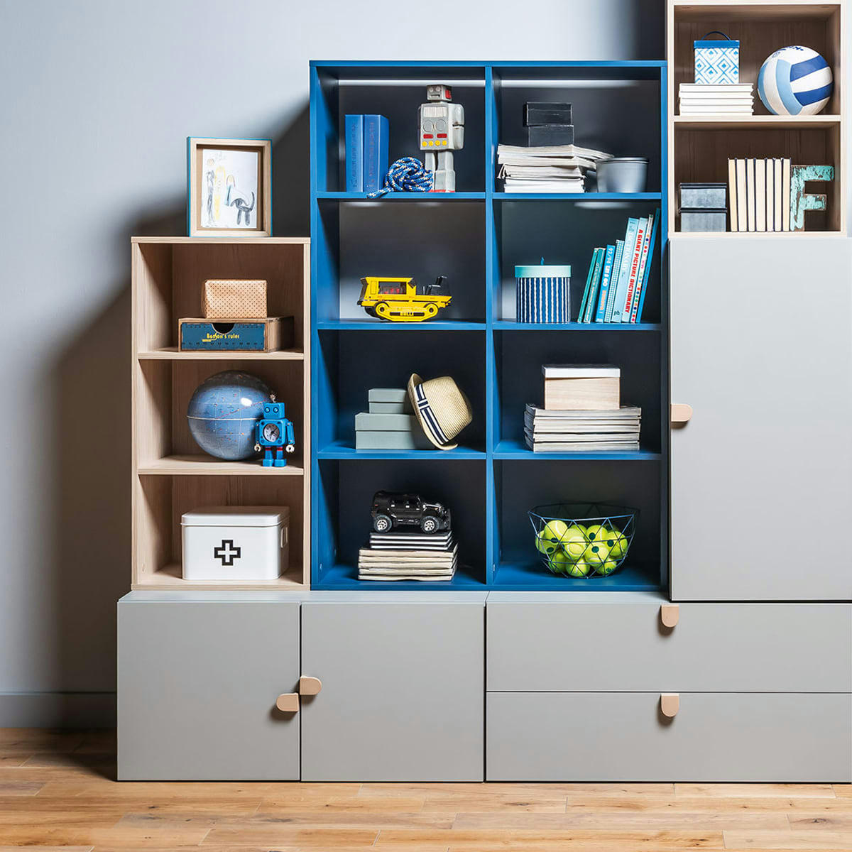 STIGE - Commode 2 portes gris