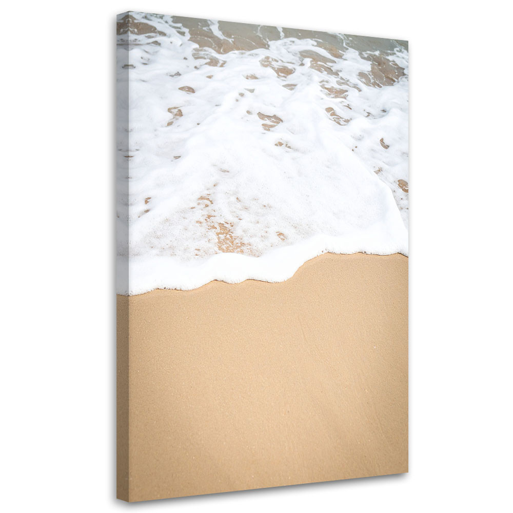 Obraz do salonu sypialni biura, Plaża morze fale natura beżowy 20x30