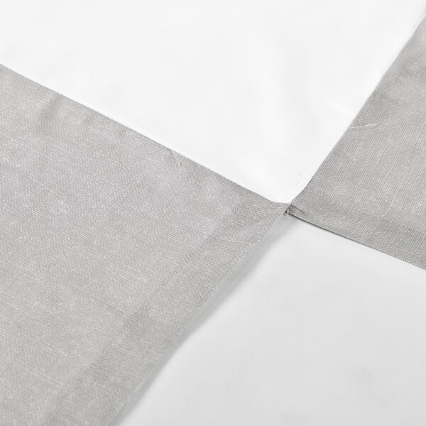 Lush Decor Baby Printed Linen Textured Solid Crib Skirt