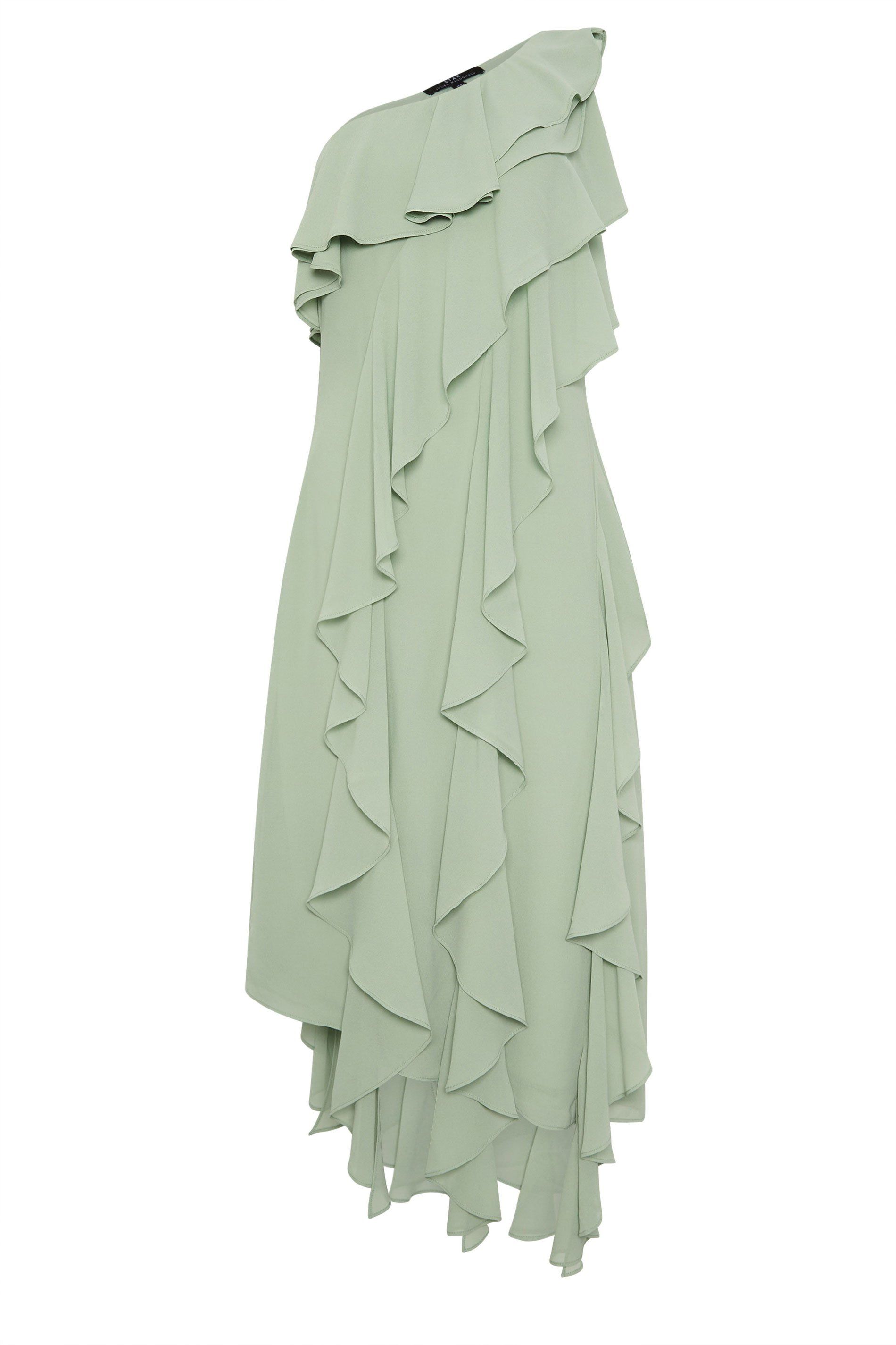 Star by Julien Macdonald One Shoulder Ruffle Tiered Dress