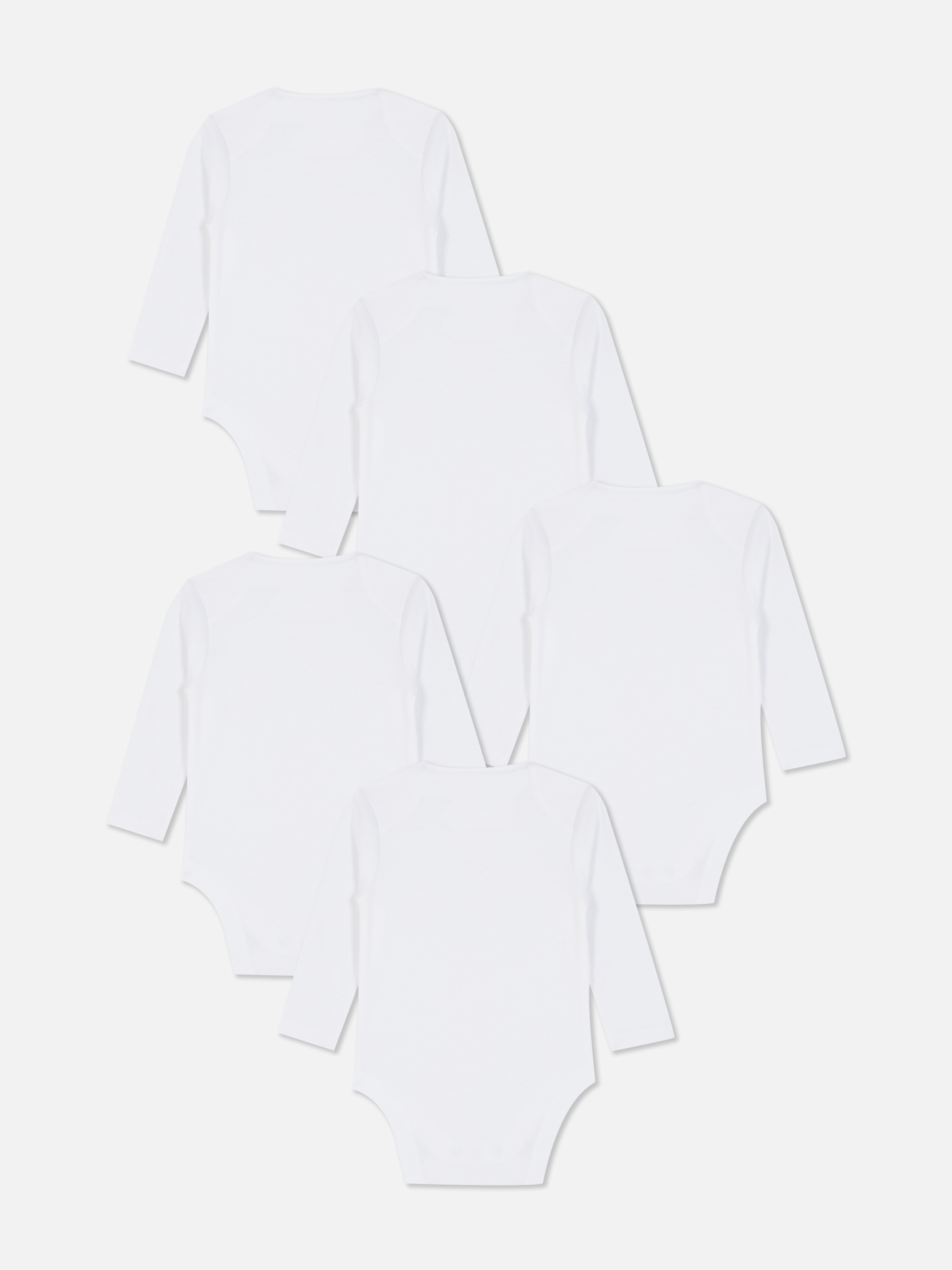 0-36mths | 5pk Essential Long Sleeve Bodysuits