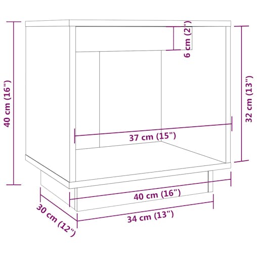 NNEVL Bedside Cabinets 2 pcs Black 40x30x40 cm Solid Wood Pine