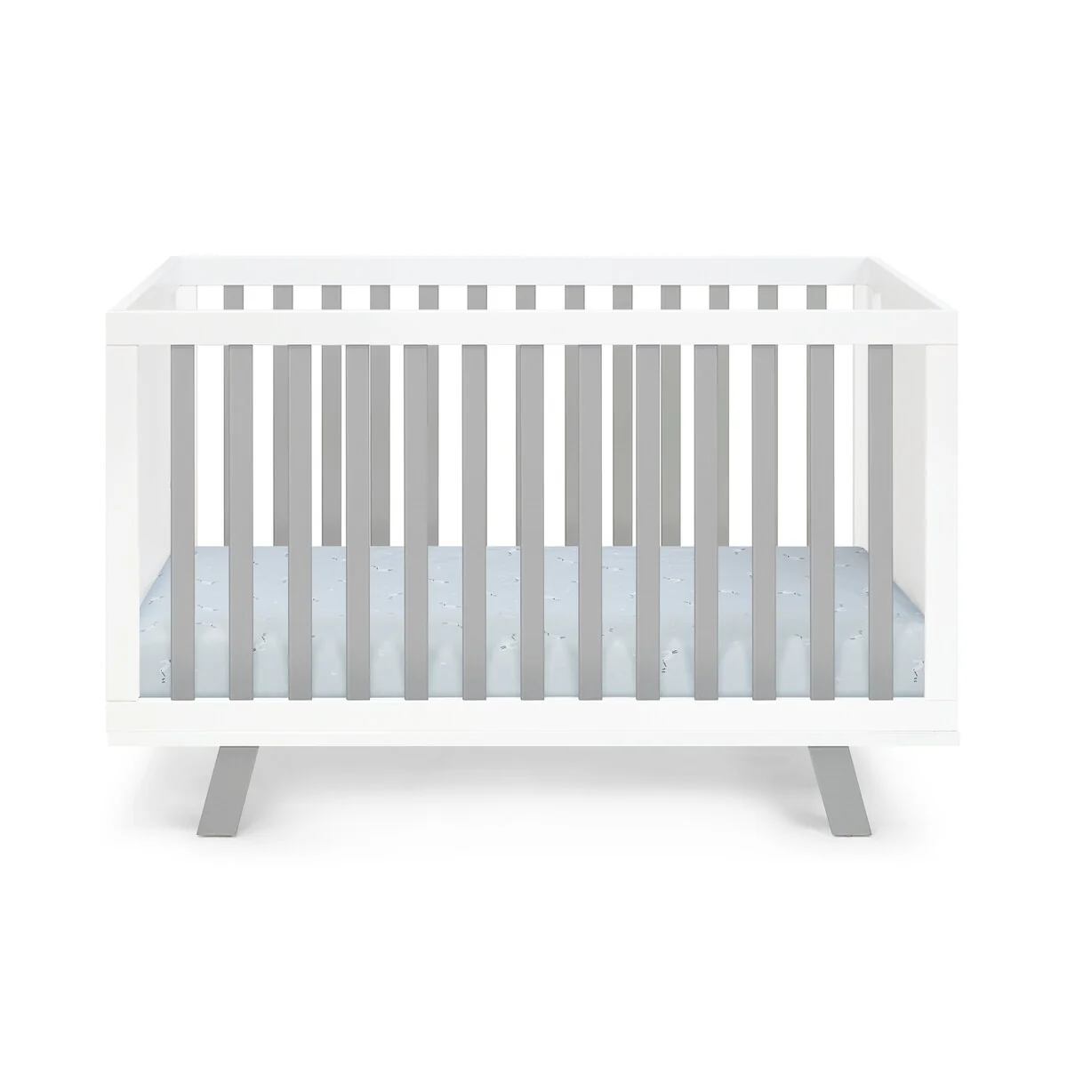 Suite Bebe Livia 3-in-1 Convertible Island Crib White/Gray