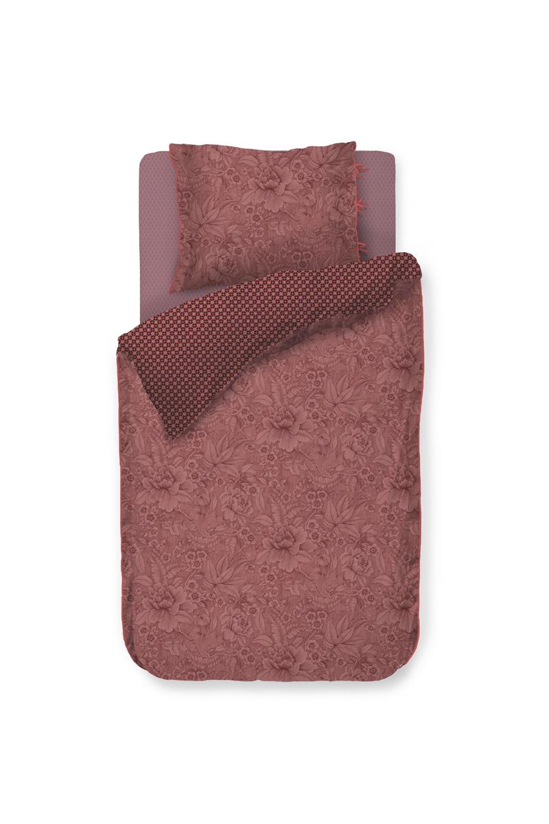 Pip Studio dekbedovertrek Casa Dei Fiori - 140x200/220 cm - steenrood