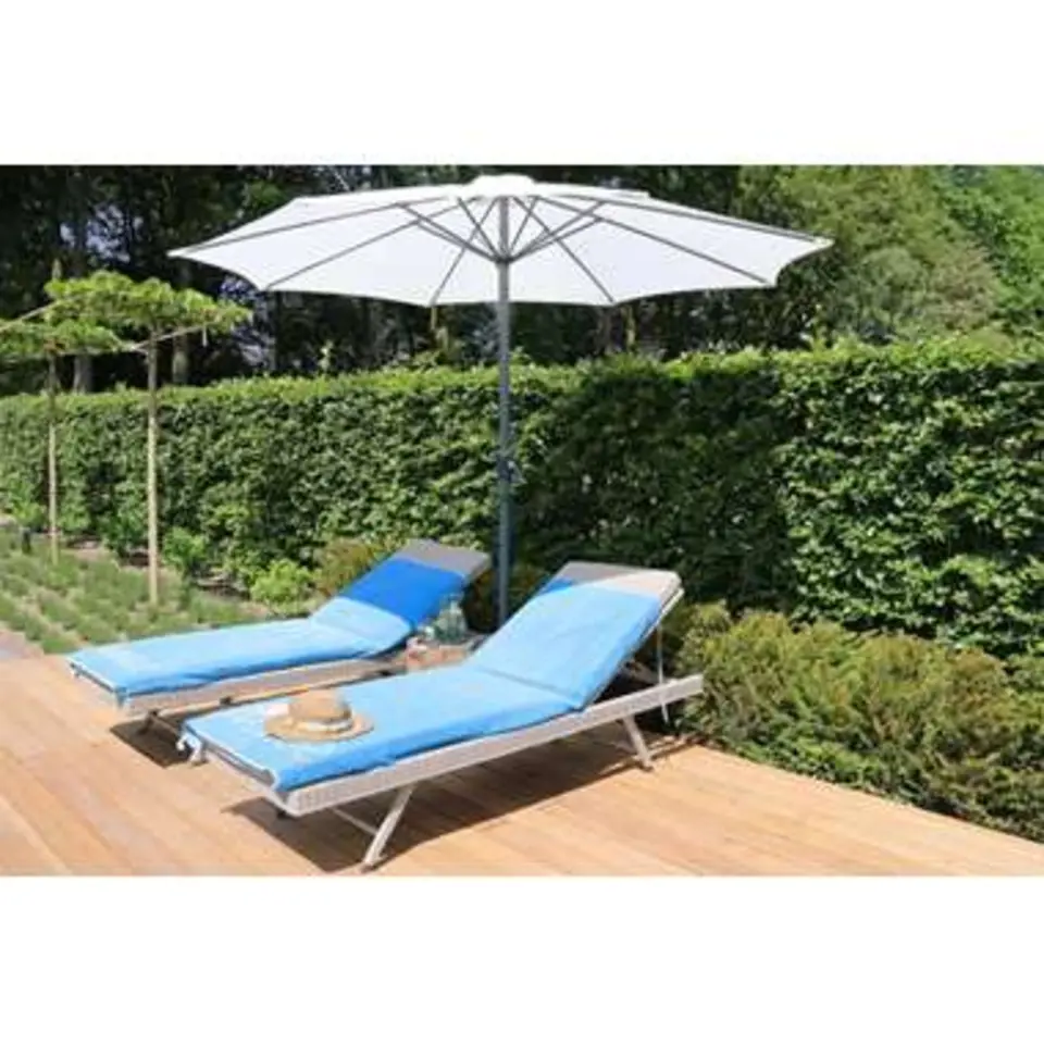 PimXL Luxe 8-ribs Parasol - &Oslash;300cm - Wit