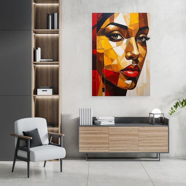 Obraz do salonu sypialni, Kobieta Twarz Abstrakcja Kolorowa 20x30