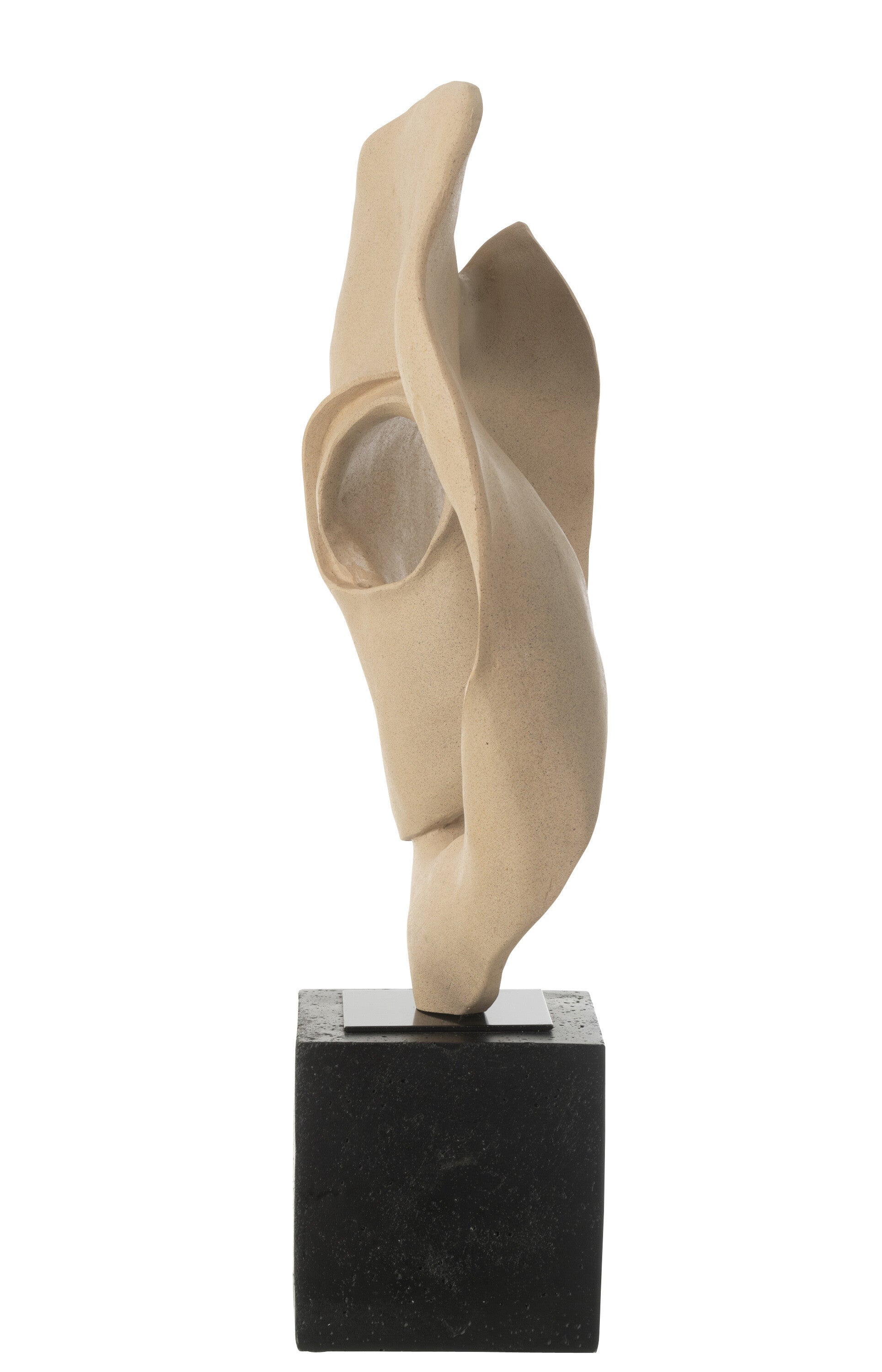 J-Line decoratie Abstract Op Sokkel - polyresin - beige zwar