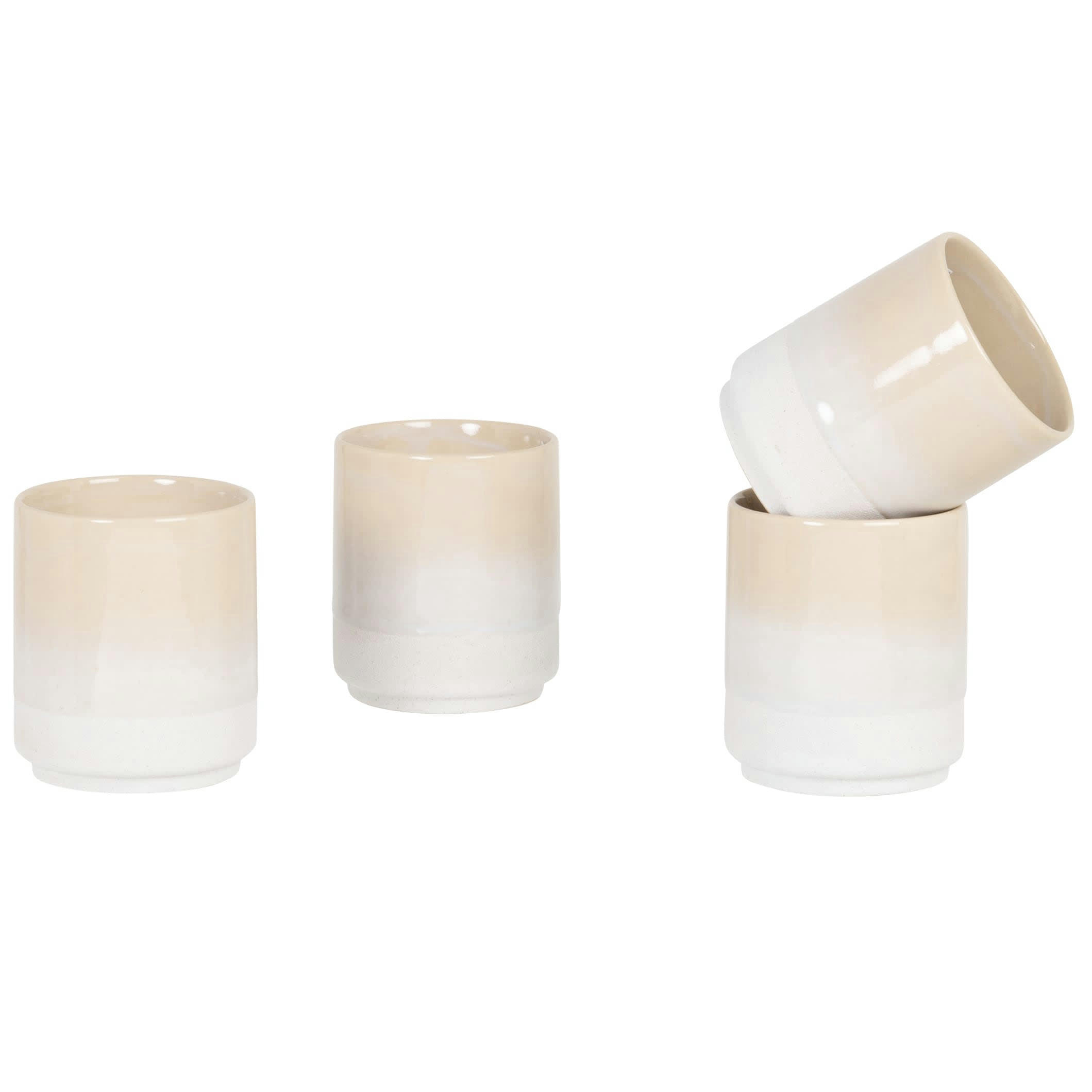 FERDI - Coffret tasses (x4) en grès beige