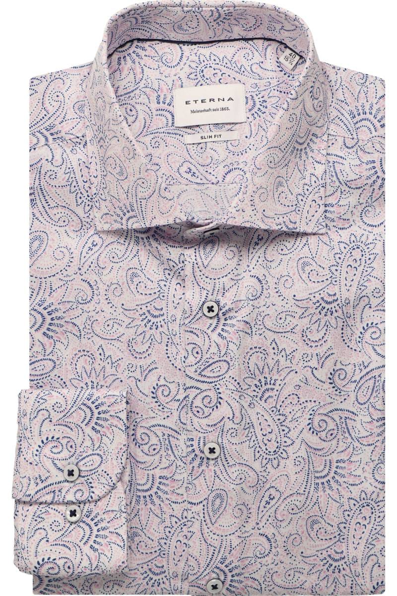 ETERNA Slim Fit Hemd rosa, Bedruckt