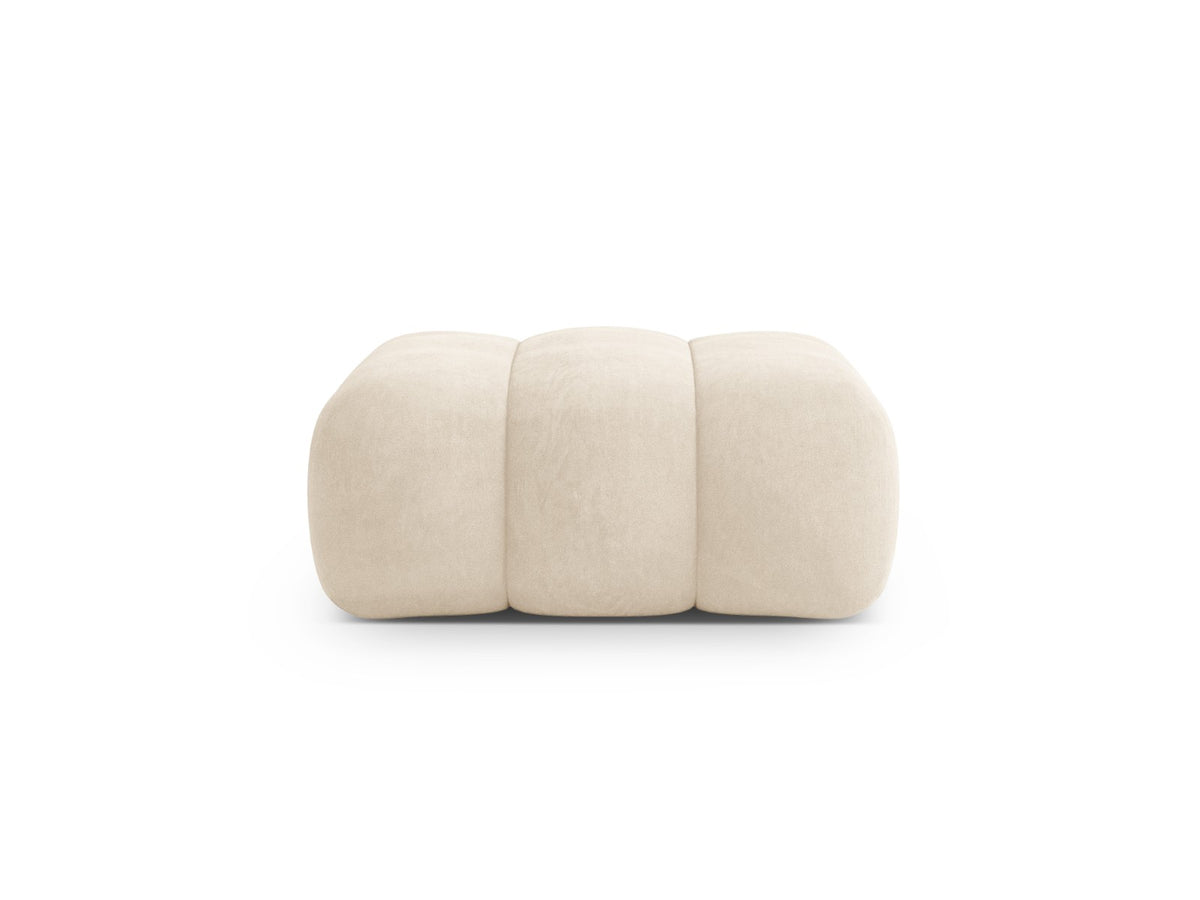 Cosmopolitan Design Poef Koge flueel lichtbeige - 95x95x40cm