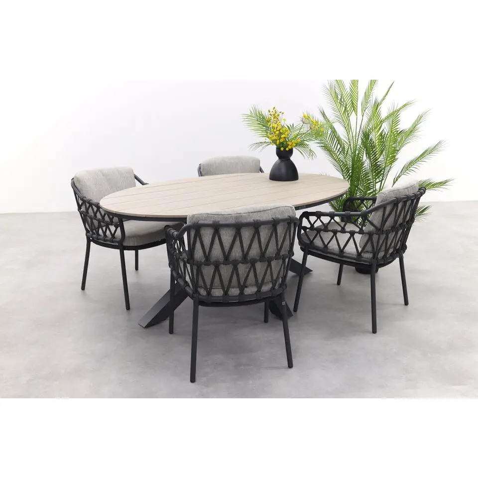 4 Seasons Calpi / GI Edison 180 x 115 cm. tafel - ovale tuinset