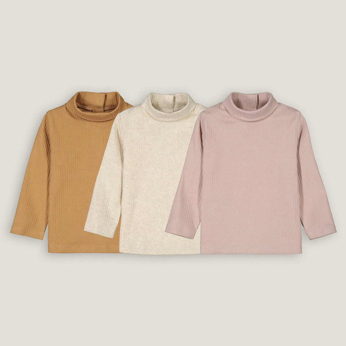 Lot de 3 sous-pulls en côtes
