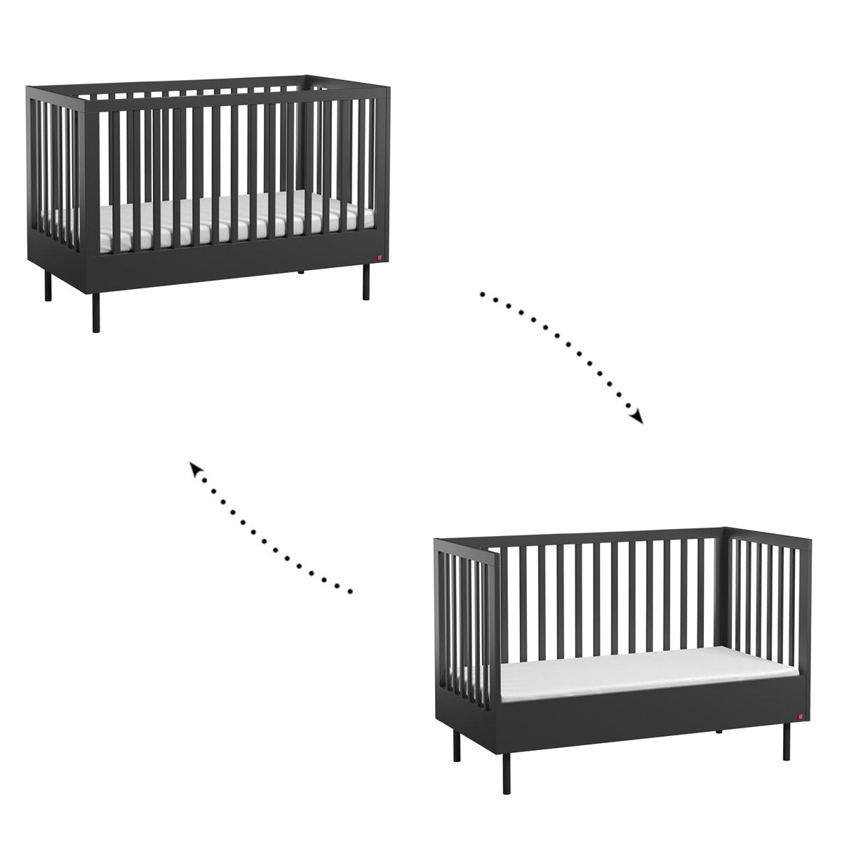 CUTE - Lit évolutif 70x140 gris