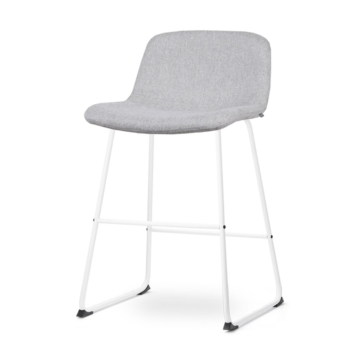 Nolon Nino-Mats Barkruk Lichtgrijs - Wit Onderstel - 65 cm