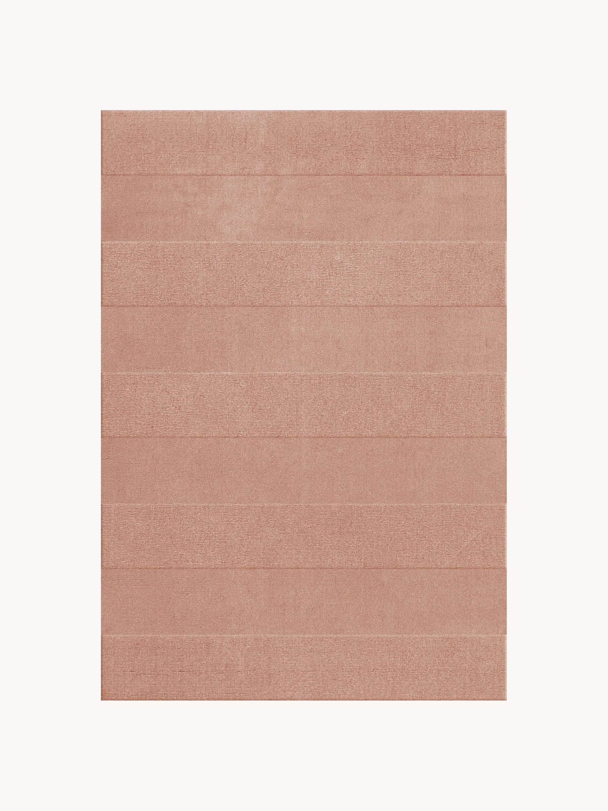 Handgewebter Kurzflor-Wollteppich Sicilian Stripe